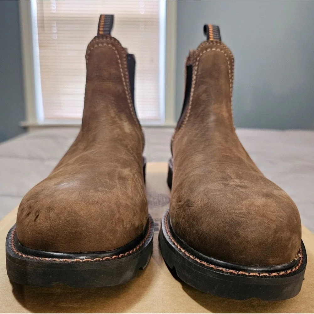 Ariat® (Men's 8.5 D) Groundbreaker™ Chelsea Steel-Toe Waterproof Work Boot